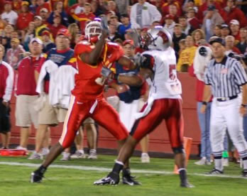 Jon Davis of ISU gets his jersey pulled...