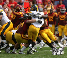 The Iowa State defense played well before wearing down late in the game