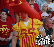 This fan got all dressed up for Iowa State