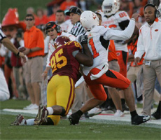 Bailey Johnson was called for a horse collar on this play which kept the Okie State drive alive and ended any hope for Iowa State