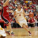 Alison Lacey scored 23 points, but it wasn't enough against the undefeated Cornhuskers