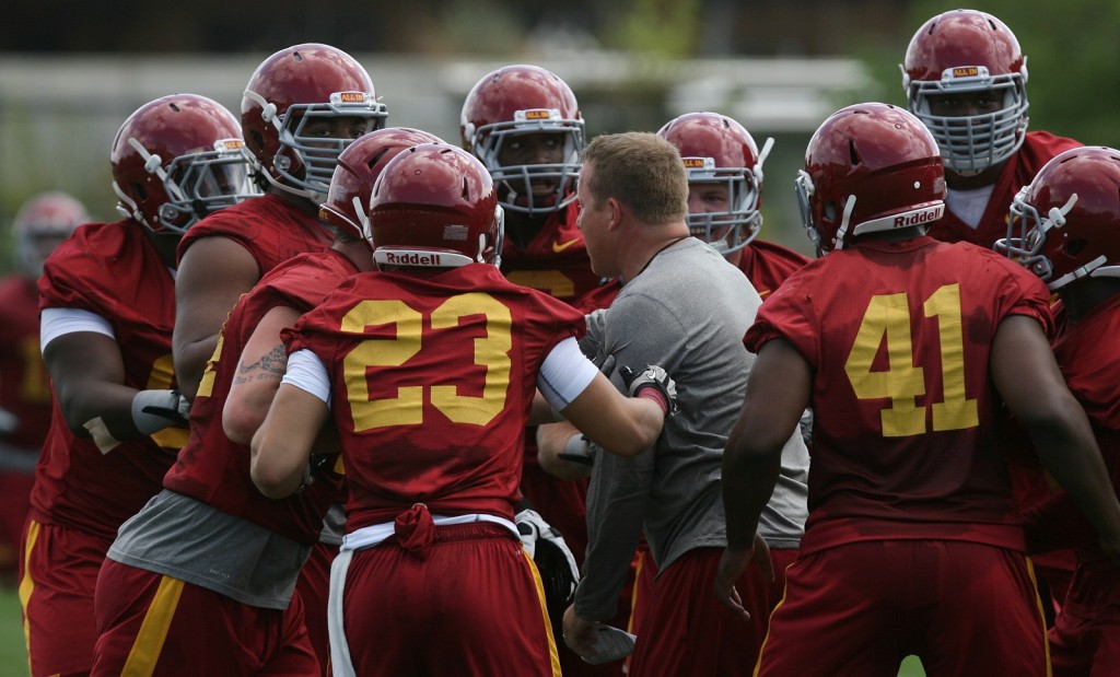 Shane Burnham gives the orders to the Cyclone Defense